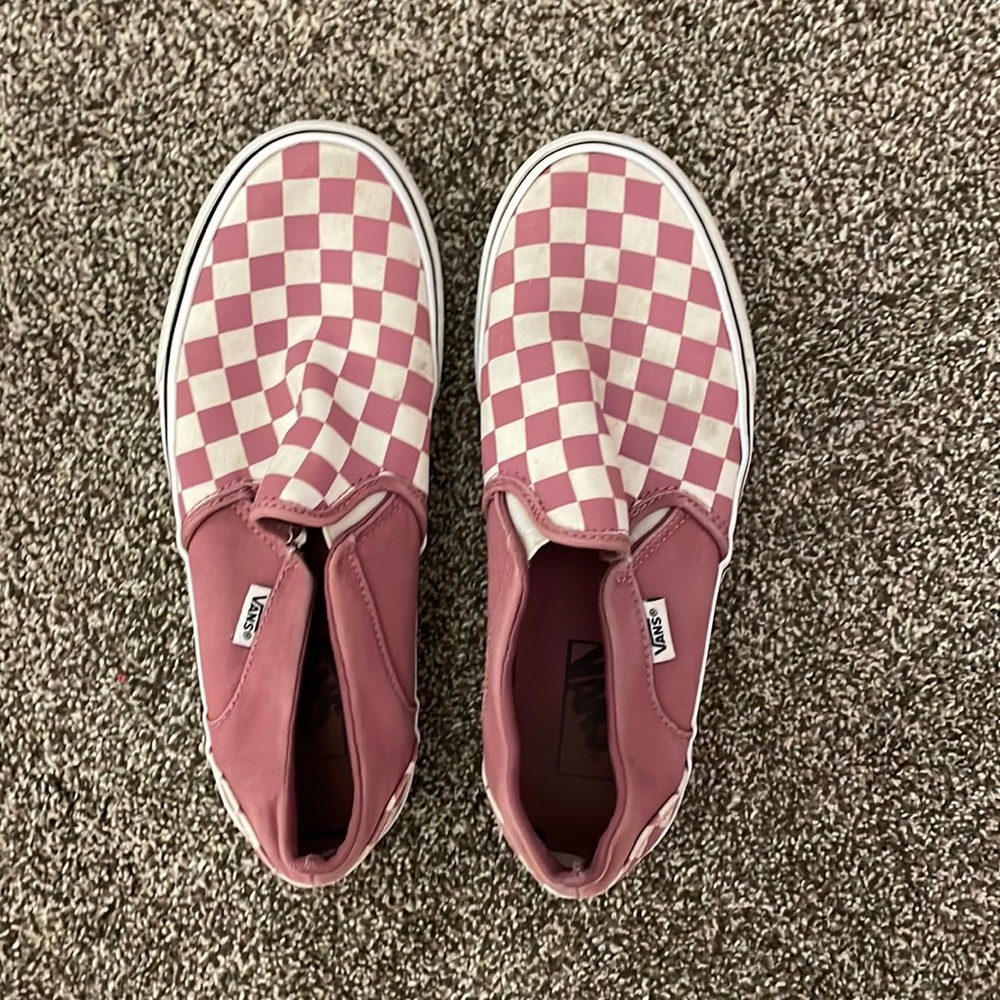 Pink Size 7 Checkered Vans